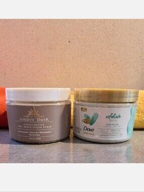SAND N' SUNSET AMBER DUSK SCRUB & DOVE EXFOLIATE BODY POLISH